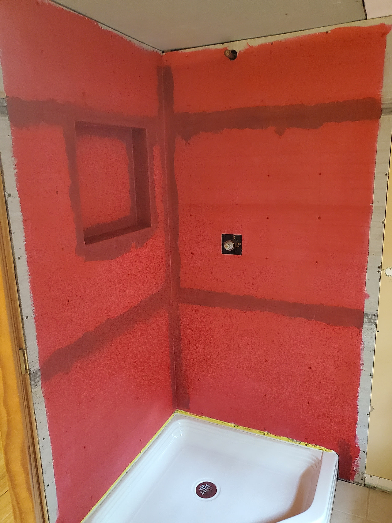 RedGard shower waterproofing